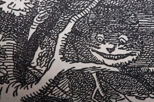 El Gato de Cheshire en la ilustración original de John Tenniel