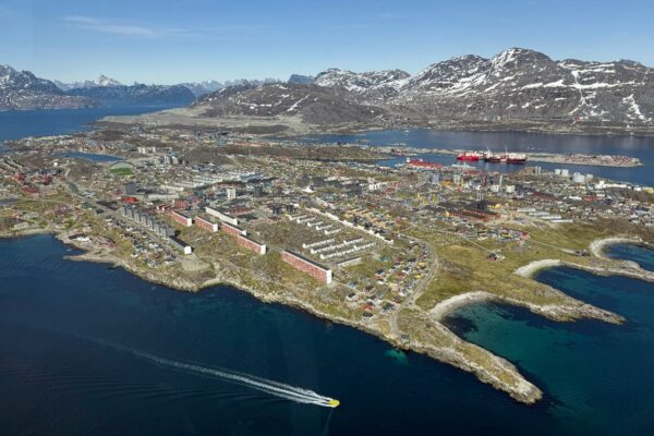 Vista aérea de Nuuk, la capital de Groenlandia